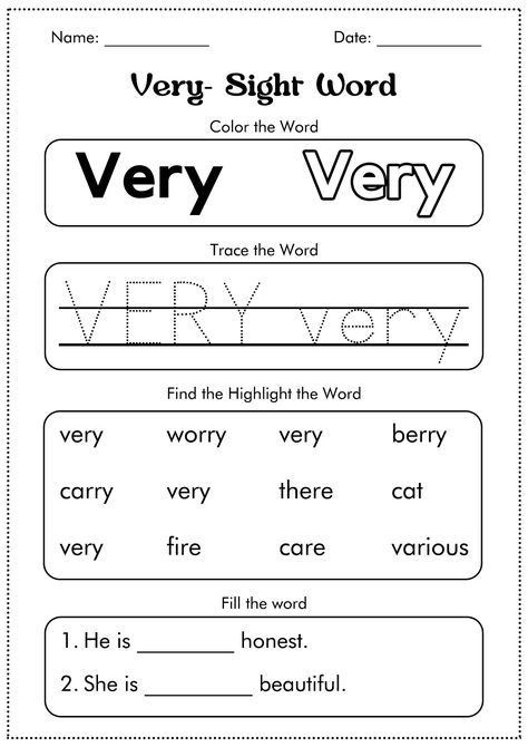 1 Grade Sight Words Printable Worksheets Dolch Basic Sight Words, Sight Word Worksheet, First 100 Sight Words, Kindergarten Sight Words List, Dolch Sight Word List, 100 Sight Words, Basic Sight Words, Sight Words Printables, Beginner Reader