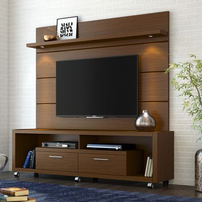 Manhattan Comfort Cornelia Entertainment Center Tv Stand And Panel, Small Tv Stand, Tv Fal, Entertainment Center Furniture, Wall Unit Designs, Tv Unit Furniture Design, Modern Tv Wall Units, Modern Tv Cabinet, Tv Stand Designs