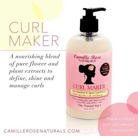 Camille Rose- Curl maker Camille Rose Curl Maker, Curl Maker, Camilla Rose, Natural Hair Remedies, Camille Rose, Fancy Hair, Fresh Starts, Long Healthy Hair, Afro Girl