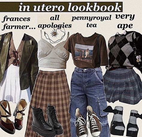 My Place In Society Trend, Outfit Ideas 90s Style, Earthy Grunge Outfits, 90s Fashion Grunge Outfits, Types Of Clothes, Mood Clothes, Cottagecore Outfits, 90s Fashion Grunge, 90s Fashion Outfits