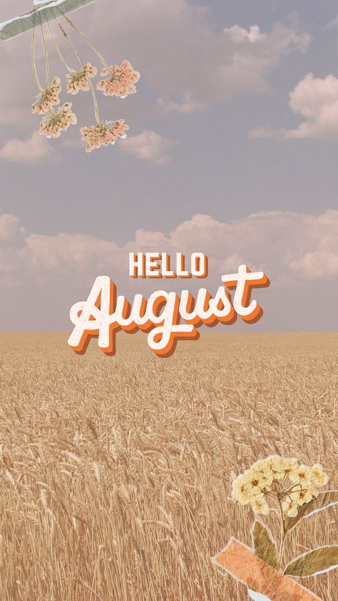 Hello August Retro Vintage Lettering Instagram Story Canva Template #canva #template #story #august #summer #vintage #organic #nature #background August Vibes, August Aesthetic, August Summer, Hello August, Vintage Instagram, Font Combos, Create Your Story, Princess Wallpaper, Organic Nature