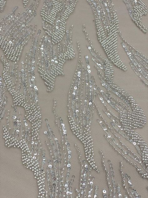 Fabric Beading Patterns, Water Embroidery, Couture Beading, Tambour Beading, Beaded Fashion, Sewing Collars, Beads Craft Jewelry, Tambour Embroidery, Fabric Embellishment