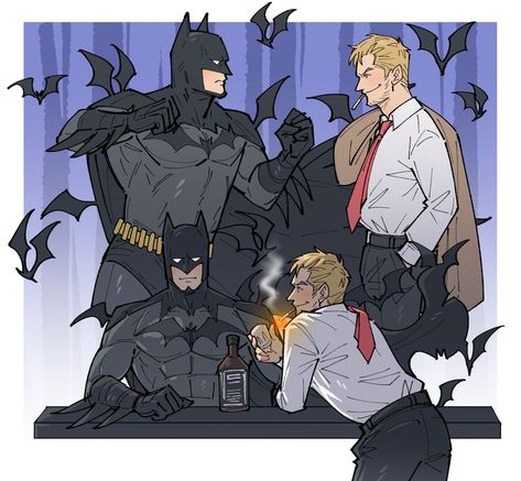 John Constantine X Lucifer, Constantine Comic, Constantine Hellblazer, John Constantine, Batman Funny, Batman Comic Art, Dc Comics Artwork, Dc Comics Characters, Batman Family