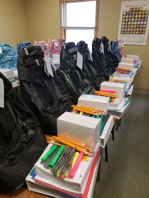 08/2018 School supplies donated by FoPRR donors to the incoming nursing students at Oglala Lakota College School Supplies Donation, Give Back To Community Ideas, Volunteer Inspiration, Charity Pictures, Homeless Care Package, Oglala Lakota, Spiritual Garden, Rainbow Family, Church Images