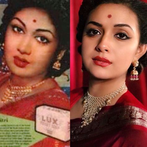 Keerthi Suresh Mahanati, Mahanati Jewellery, Savitri Actress, Mahanati Savitri, Actress Makeup, Arabian Mehndi Design, Queen Of South, Hande Ercel Style, Indian Wedding Makeup