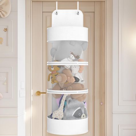 PRICES MAY VARY. Easy Installation: Our stuffed animal storage bag comes with two sturdy metal hooks and two adhesive hooks, allowing for effortless hanging on doors without any additional tools. Plus, the adhesive hooks ensure compatibility with various door types, eliminating any installation concerns. Space-Saving Design: With its hanging layout, this toy storage organizer frees up floor and bed space in your child's bedroom, maintaining a tidy and spacious environment. When not in use, it fo Hanging Toy Storage, Bedroom Organizers, Plush Toy Storage, Toy Storage Organizer, Toy Chests, Door Types, Business Baby, Adhesive Hooks, Toy Storage Organization