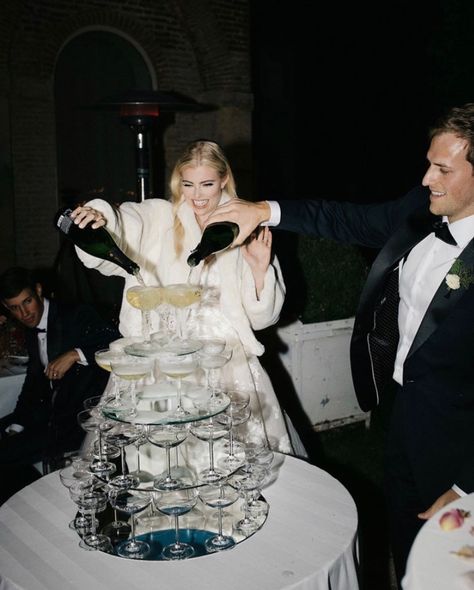 A Man, Champagne, Wine, Cake