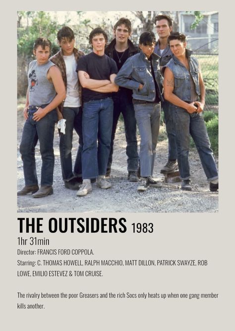 film polaroid for the outsiders (1983) The Outsiders Movie Poster, Outsiders Movie Poster, The Outsiders Movie, Album Prints, The Outsiders Imagines, Outsiders Movie, The Outsiders Greasers, Film Polaroid, The Outsiders 1983