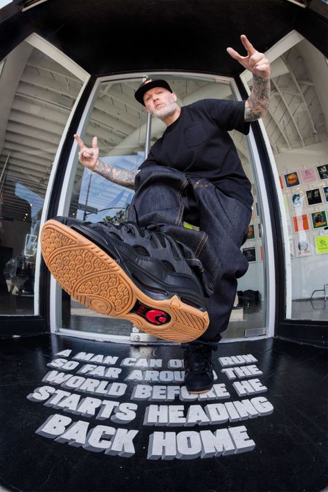 Fred Durst The Hundreds x Osiris D3 Lookbook | HYPEBEAST Osiris D3, Fred Durst, Thrasher Shirt, Osiris Shoes, Bred 4, 90s Skate, Limp Bizkit, Grunge Band, Cool Wallpapers Cartoon