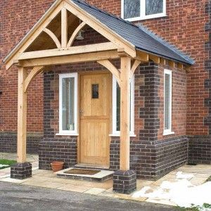 Oak Framed Buildings, Front Porch Design, Wooden Porch, Building Contractors, Timber Structure, House With Porch, Porch Design, Roofing Contractors, Structural Engineering