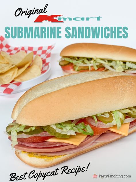 Best Submarine Sandwich, Copycat Kmart Sub, Kmart Subs Easy Recipes, Kmart Submarine Sandwich, Quiznos Sandwiches Copycat, Best Picnic Sandwiches, Chuck Wagon Sandwich, Kmart Sub Sandwich, Submarine Recipes