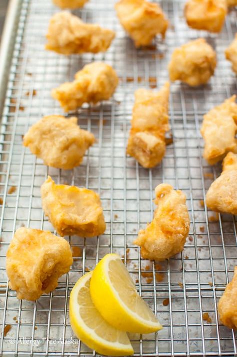 Gluten Free Fish Batter Gluten Free Fish Batter, Beer Battered Halibut, Fried Halibut, Alaskan Recipes, Fried Fish Batter, Halibut Recipe, Fish Batter, Haddock Recipes, Gluten Free Fish