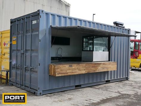 Container Coffee Shop Design, Shipping Container Coffee Shop, Shipping Container Cafe, Container Coffee Shop, Gerobak Dorong, Usa Living, Container Restaurant, Container Cafe, Container Conversions