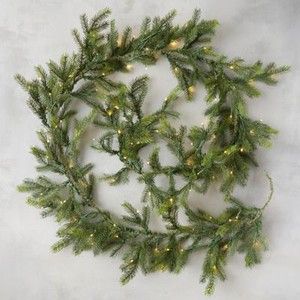 A French Inspired Christmas Front Porch - Maison Style Battery Operated Garland, Battery Operated Christmas Lights, French Christmas, Pine Garland, Green Garland, Christmas Tours, Christmas Front Porch, Holiday Garlands, Decorating Themes