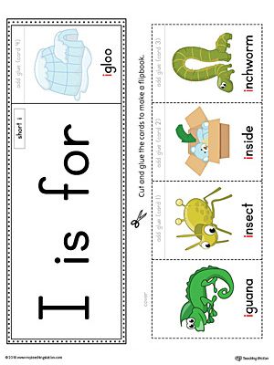 The Letter I Beginning Sound Flipbook in Color is the perfect tool for learning and practicing to recognize the letter I and it's beginning sound. Preschool Phonics Activities, Letter I Words, Jolly Phonics Printable, Jolly Phonics Activities, Color Worksheet, Preschool Phonics, I Letter, Phonics Flashcards, Beginning Sounds Worksheets