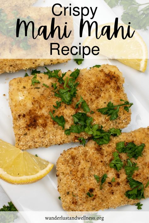 Mahi Mahi Tuna Recipe, Crispy Mahi Mahi Recipes, Magi Mahi Recipes Baked, Easy Mahi Mahi Recipes Baked Fish, Best Mahi Mahi Recipes Baked, Baking Mahi Mahi In Oven, Panko Crusted Mahi Mahi Recipes, Panko Mahi Mahi Recipes, Breaded Mahi Mahi Recipes