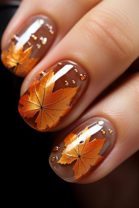 Thanksgiving Nail Designs, Nails Autumn, Thanksgiving Nail Art, Nagellack Trends, Cute Nails For Fall, Thanksgiving Nails, Trendy Nail Design, Fall Nail Art, Fall Nail Colors