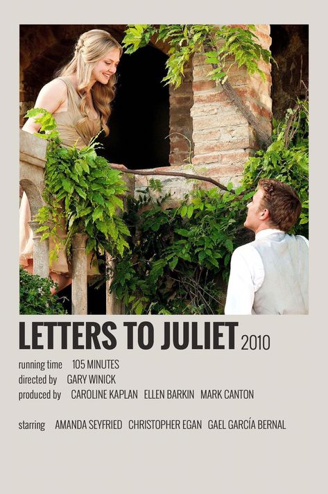 Juliet Movie, Minimalist Polaroid Poster, Letters To Juliet, Polaroid Posters, Comfort Movies, Filmy Vintage, Most Paused Movie Scenes, Iconic Movie Posters, Movie Card