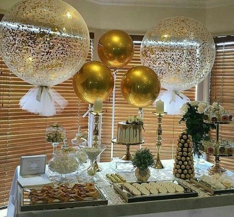 Tulle Balloons, Confetti Balloons Birthday, Great Gatsby Theme, Adult Party Themes, Glitter Balloons, Clear Balloons, Star Baby Showers, Birthday Party Decoration, 50th Wedding Anniversary