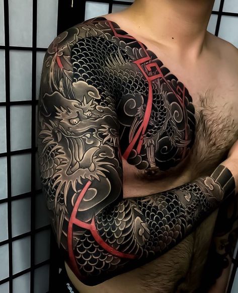 Best Japanese Tattoo, Tato Irezumi, Japanese Tattoo Artist, Bodysuit Tattoos, Tato Tradisional, Japanese Tattoos For Men, Mangas Tattoo, Tattoo Artists Near Me, Dragon Sleeve Tattoos