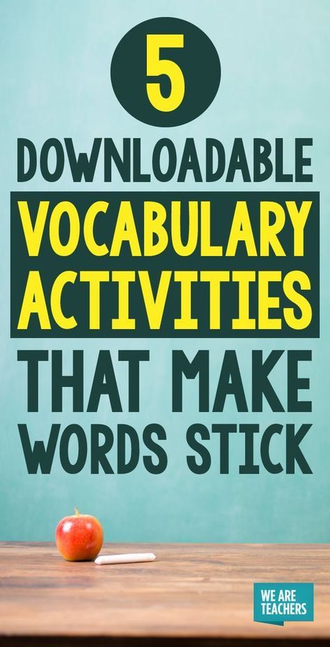 Vocabulary Activities to Make Words Stick - 5 Free Printables Vocabulary Activities Elementary, Vocabulary Strategies, Vocabulary Instruction, Science Vocabulary, Academic Vocabulary, Teaching Vocabulary, Vocabulary Lessons, Spelling Activities, Vocabulary Games