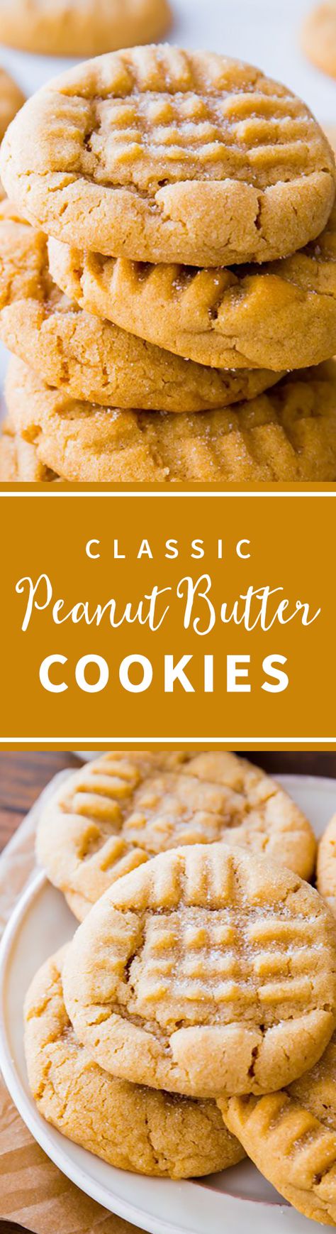 The BEST peanut butter cookies! Soft and chewy with tons of peanut butter flavor. Criss cross peanut butter cookies recipe on sallysbakingaddiction.com Peanut Butter Cookies Soft, The Best Peanut Butter Cookies, Cookies Soft And Chewy, Weight Watcher Desserts, Childrens Baking, Cross Cookies, Recipe Cookies, Best Peanut Butter Cookies, Classic Peanut Butter Cookies