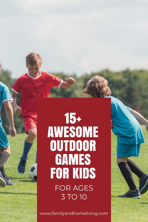 Get the whole family involved with these 15+ fun outdoor games Perfect for kids aged 3-10 and adults, these games are great for backyard fun, birthday parties, and more. #OutdoorGamesForKidsAndAdults #KidsGamesOutdoor #OutdoorGamesForKids Outdoor Games For Kids No Supplies, Fun Group Games For Kids, Fun Outdoor Games For Kids, Large Games, Relay Games, Group Games For Kids, Fun Group Games, Games To Play With Kids, Outside Games