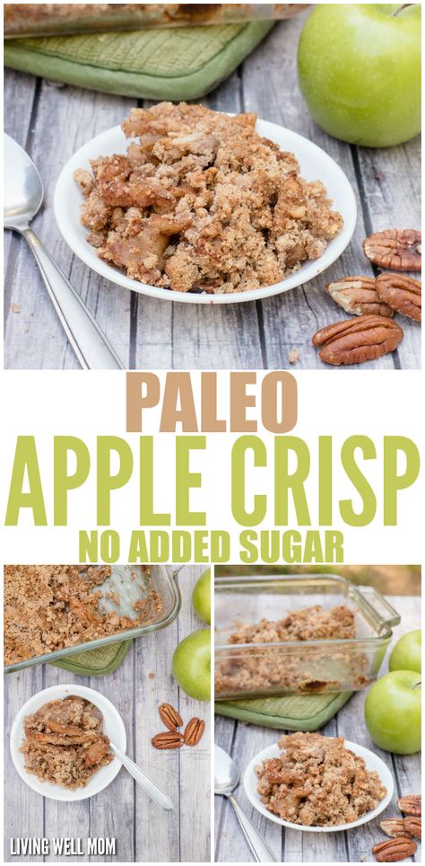 Paleo Apple Crisp, Apple Crisp Recipe Healthy, Paleo Apple, Healthy Apple Crisp, Paleo Baking, Paleo Sweets, Apple Crisp Recipes, Healthy Apple, Easy Paleo