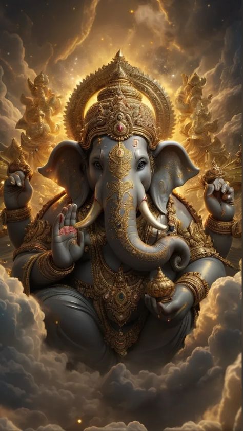 Ganesh Ji Wallpaper, Ganesha Art Illustration, Goddess Kali Images, God Venkateswara Images Hd Wallpaper, Ganesh Lord, Shri Ganesh Images, Ganesh Wallpaper, Lion Painting, Ganesh Ji