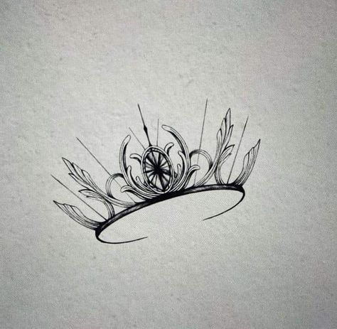 Crown Aesthetic Tattoo, Moon Crown Tattoo, Princess Crown Tattoo Design, Crown Design Tattoo, Tiara Tattoo Design, Rose Crown Tattoo, Grace Foster Crave, Crown With Wings Tattoo, Crown Art Drawing