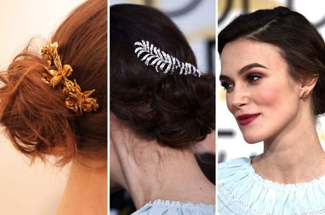 Keira Knightley Hair, Sparkly Hair Accessories, Super Easy Hairstyles, Wedding Hair Half, Side Swept Hairstyles, New York Magazine, Wedding Hairstyles Updo, Keira Knightley, Hair Combs