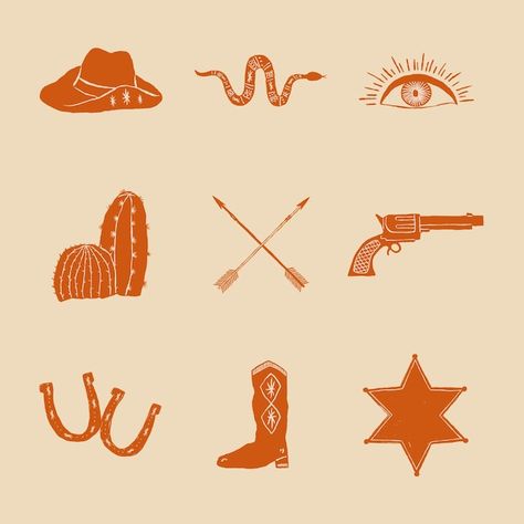 Cowboy Logo, Cowboy Accessories, Trending Images, History Icon, Vector Doodle, Western Font, Cowboy Design, Cowboy Aesthetic, Logo Psd