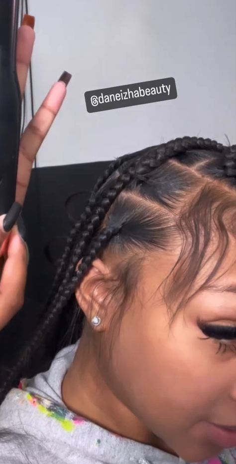 Flat Iron Edges, Flat Knotless Braids, Maintenance Day, Mini Flat Iron, Hair Inches, Protective Hairstyles Braids, Hair Done, Business Hairstyles, Natural Hair Braids