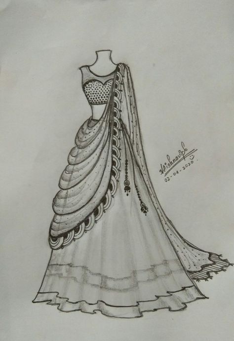 Pencil Sketches Of Girls Dresses, Dress Pencil Sketches, Dress Designs Drawing Simple, Fashion Sketches Dresses Pencil, Accessories Design Sketch, Butterfly Art Drawing, Arte Aesthetic, Pencil Drawing Images, Abstract Pencil Drawings