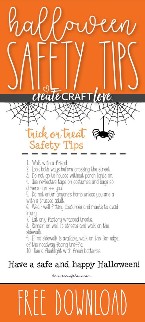 Review these Halloween Safety Tips to guarantee everyone has a safe and Happy Halloween! #halloween #halloweenprintables Halloween Safety Tips, Home Safety Tips, Halloween Safety, Diy Outdoor Weddings, Trending Crafts, Girl Scout Activities, Scout Activities, Wedding Signs Diy, Mason Jar Crafts Diy