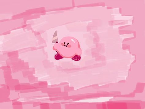 kirby 💕 Kirby With A Knife, Knife Wallpaper, Kirby Memes, Meta Knight, I Still Love Him, Kirby, Pink Aesthetic, Fangirl, Pokemon