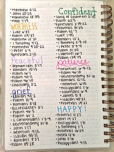 Colorful Notes Ideas Notebooks, Bible Verse List Scriptures, Ways To Take Bible Notes, Bible Verse Study Guide, Bible Verses To Highlight In Your Bible, Bible Journaling About Relationships, Bible Contents Highlight, Verses To Highlight In Bible, Bible Verses For Emotions And Feelings