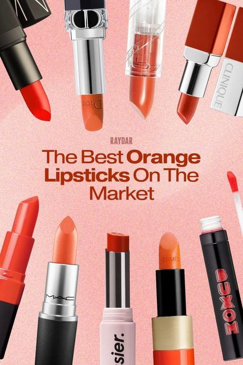 Orange lipsticks don’t get enough credit. Look through our favorite shades from Buxom, MAC, and Glossier, plus formulas that stay put all day. Red Orange Lipstick, Orange Lipstick, Soft Corals, Bold And Beautiful, Coral Orange, Matte Lipstick, Clean Beauty, Lipsticks, Red Carpet