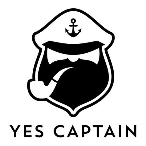 Yes Captain logo Captain Logo, Sailor Logo, Logo Luxury, Title Design, Great Logos, Logo Mark, Art And Illustration, Logo Branding Identity, Animation Studio