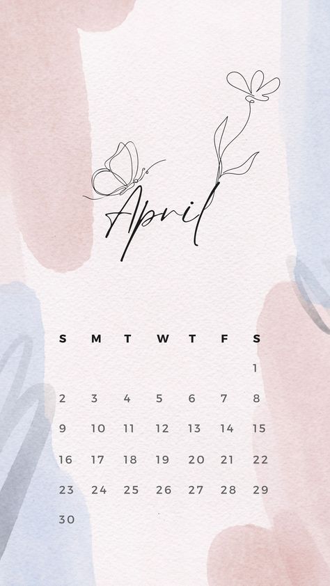 April Calender, Calendar April, Blue Vibes, Short Instagram Quotes, Floral Logo Design, Photo Collage Design, Diy Gifts For Him, April Birthday, Calendar Wallpaper