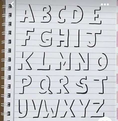 Hand Lettering Alphabet Fonts, Alfabet Font, Lettering Styles Alphabet, Lettering Guide, Bond Paper Design, Calligraphy For Beginners, Alphabet Fonts, Comedy Film, Hand Lettering Art