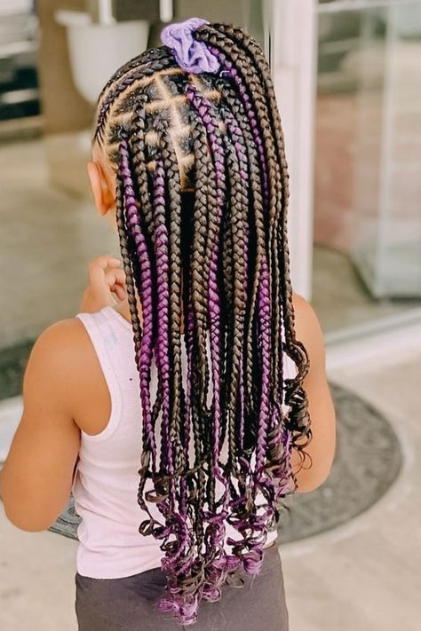 Kids Box Braids Braids For Black Kids, Girls Braided Hairstyles Kids, Braid Styles For Girls, Kids Box Braids, Black Kids Braids Hairstyles, Lil Girl Hairstyles, Kid Braid Styles, Cute Braided Hairstyles, Braided Cornrow Hairstyles