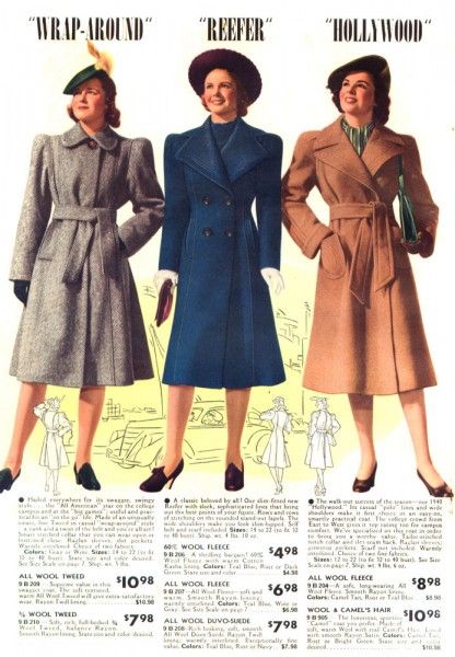 40s Mode, 1940s Coat, 1940s Fashion Women, Period Fashion, 1940s Woman, Mode Mantel, Fashion 1940s, 40s Fashion, Vintage Wardrobe