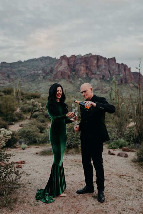 Moody Engagment Shoot, Green Velvet Dress Engagement Photos, Engagement Pics Black Dress, Emerald Dress Engagement Pictures, Velvet Dress Engagement Pictures, Emerald Green Dress Engagement Photos, Jewel Tone Engagement Pictures, Emerald Engagement Photos, Purpose Ideas Engagement