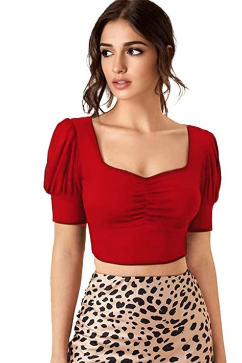 9 Women's Slim FIT Crop TOP | Tops for Women Western Tops For Women, Tops For Women Stylish, Western Top, Knitted Crop Tank Top, Crop Top For Women, Boho Style Tops, Stylish Tops For Women, Trendy Crop Tops, Slim Fit Crop Top