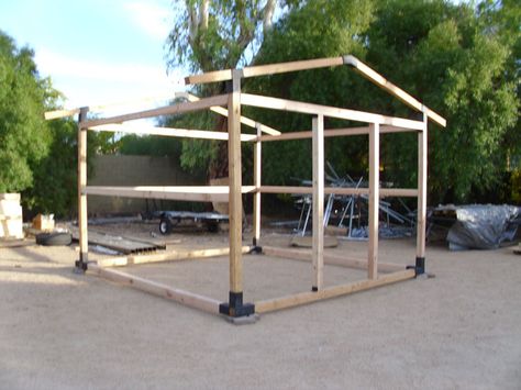 All Steel Shed Frames--- Sheds and Buildings Phoenix, Arizona, Nationwide, Shed and Building Kits Goat Houses, Kiko Goats, Goat Ideas, Building A Chicken Run, Farm Sheep, Keeping Goats, Allotment Ideas, Shed Frame, Goat Shed