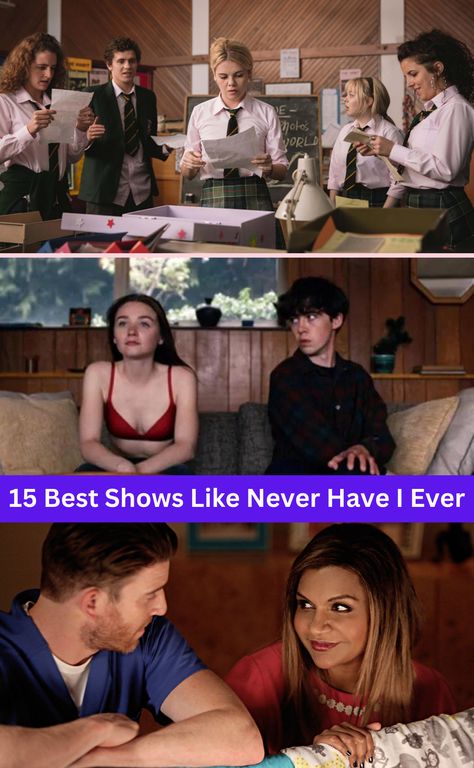 Looking for new shows to add to your watchlist? Check out these 15 options, including The End Of The F***ing World, Degrassi: Next Class, and Everything’s Gonna Be Okay, that offer the same humor, drama, and realism as Never Have I Ever. #ShowsLikeNHIE #Watchlist #Recommendations Never Have I Ever Show, Degrassi Next Class, Gonna Be Okay, Teenage Romance, High School Survival, Dark Comedy, Never Have I Ever, Laughing And Crying, Comedy Series