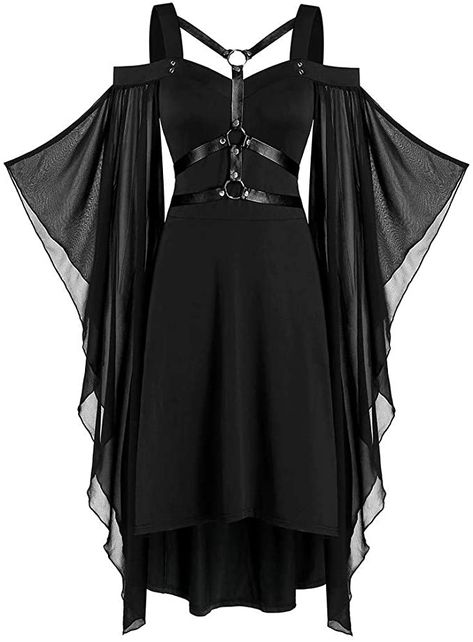 Witch Dress, Voile Dress, Estilo Punk, Vestidos Vintage, Gothic Dress, Gothic Outfits, Halloween Dress, Halloween Women, Evening Attire