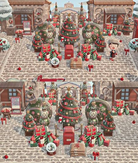 Acnh Christmas Entrance, Acnh Snow Path, Acnh Christmas Path Codes, Acnh Snow, Animal Crossing Christmas Design Codes, Acnh Holiday, Acnh Christmas Code, Acnh Entrance, Acnh Christmas