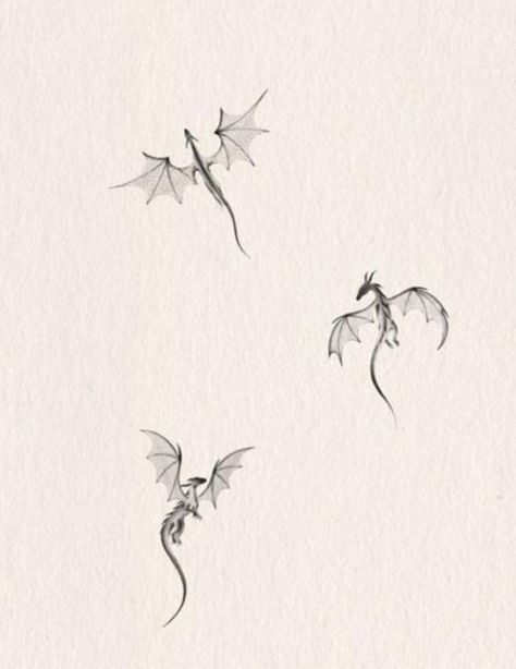 Dragon Simple Drawing, D&d Tattoo Ideas, 3 Dragons Tattoo, Simple Dragon Drawing, Thestral Tattoo, Dragon Tattoo Simple, Easy Dragon Drawings, Small Dragon Tattoos, Castle Tattoo